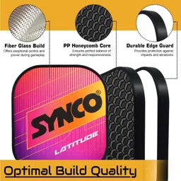 synco Pickleball Paddle Set | 1 Pickleball Racket and 2 Pickleballs with Carry Bag | Pickleball Paddle image 3