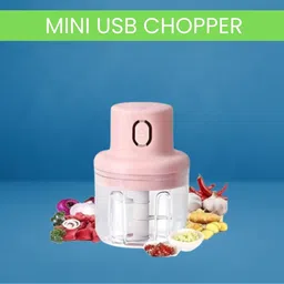 guggu Mini Rechargeable Chopper, Electric Chopper for Onion, Garlic and VegetableC174 Electric Vegetable & Fruit Chopper image 1