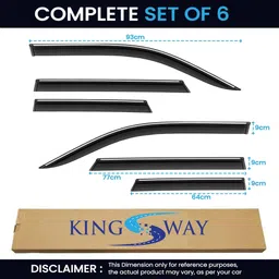 kingsway Non-convertibles Front, Rear Wind Deflector image 5