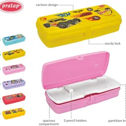 pratap Go School Hot Wheels Art Polypropylene Pencil Box image 3