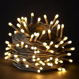 nkxik 35 LEDs 10 m Multicolor Steady Strip Rice Lights image 1