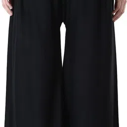 humper Pack of 2 Women Relaxed Black, White Viscose Rayon Trousers image 3