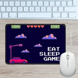 Printcraft Eat and sleep Non Slip Base Mousepad image 3