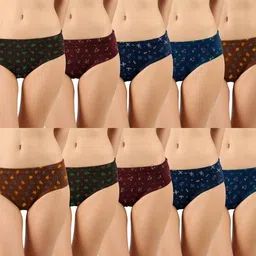 lux Pack of 10 Women Hipster Multicolor Panty-picture-25