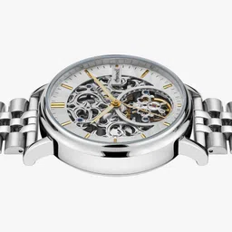 ingersoll Mechanical Automatic Silver Skeleton Dial With Lifetime Warranty Analog Watch - For Men I05803B image 5