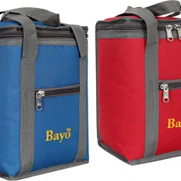 bayo Red Sky blue 2 pc combo light weight Tiffin Bag for School Office & Picnic Waterproof Lunch Bag-picture-20