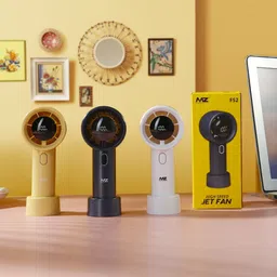 GADGETSWAY F52 (RECHARGEABLE JET FAN) 5 Speed Mode, High Speed USB Fan with Separate Base & Digital Display USB Fan image 3