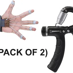 Gym Combo Of Finger Exerciser & Hand Grip Strengthener with Counter Fitness Accessory Kit Kit-image-9