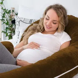 fluffymummy Cotton Solid Pregnancy Pillow Pack of 1 image 2