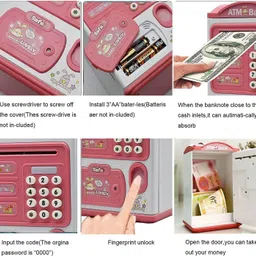 kartasya Electric ATM Piggy Bank for Kids with Password Protection and Finger Sensor Coin Bank image 4