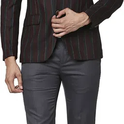 park avenue Men Striped Single Breasted Formal Blazer image 5