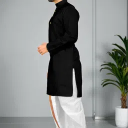 trust ous Men Cotton Blend Kurta Dhoti Set image 2