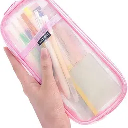 trexee Pencil With Pen Pouch Grid Zipper Clear Stationery Bag Transparent Pencil Bag 1 Art Plastic Pencil Box-picture-28