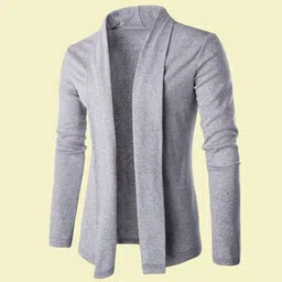 styvibe Men Straight Full Sleeve Grey Shrug image 2