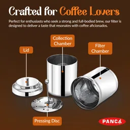 panca Filter Coffee Maker Big Size,6 to 8 Cups,400ml Stainless Still Drip Coffee Maker 8 Cups Coffee Maker image 3