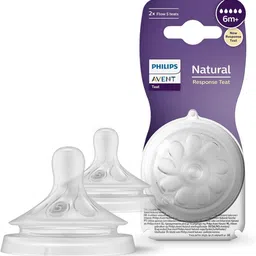 philips avent Natural Response Bottle Teat - 2 x Baby Bottle Flow 5 Teats for Babies Aged 6+ M Fast Flow Nipple image 2