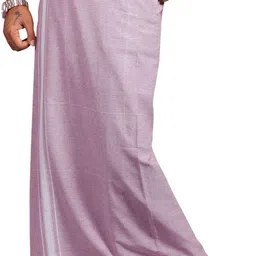 Prakasam Cotton Men's Kerala Style Thalapathi border Purple Colour Flexi Size Welcro Readymade with pocket Solid Men Dhoti-picture-25