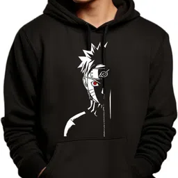 be crazy Men Full Sleeve Printed Hooded Sweatshirt image 3