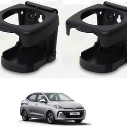 kozdiko BLACK DRINK HOLDER SET OF 2 PCS COMPATIBILE WITH AURA FACELIFT Car Bottle Holder-picture-25