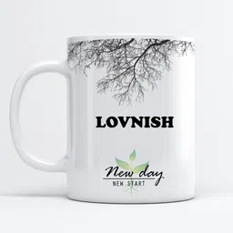Lovnish Printed New Day New Start White Name Model No:NDNS011055 Ceramic Coffee Mug-image-16