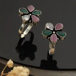 Brass Rhodium Plated Toe Ring-image-47