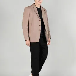 chkokko Tweed Solid Coat For Men image 4