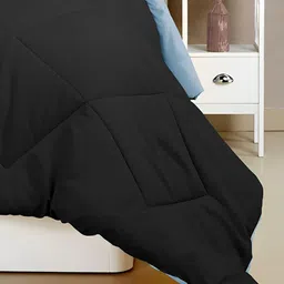 bsb home Black & Grey Microfiber Mild Winter 210 GSM Double Bed Comforter-image-9