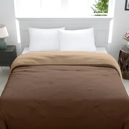 GYT Brown & Taupe Microfiber Mild Winter Double Bed Comforter image 5