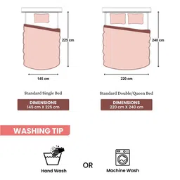 URBAN SPACE Blue Striped Microfiber Heavy Winter 400 GSM Reversible Double Bed Comforter image 2