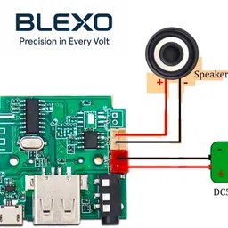 blexo TG113 Bluetooth Speaker Board 5V FM USB SD AUX Module with JST Wires (Unit-1) Micro Controller Board Electronic Hobby Kit image 2