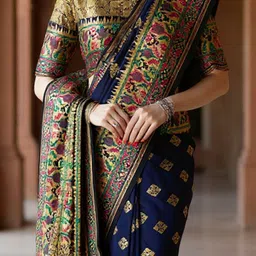 sareemall Woven Banarasi Silk Blend Saree image 2