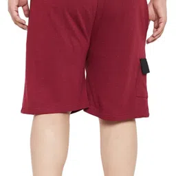 bigbanana Solid Men Maroon Casual Shorts image 2