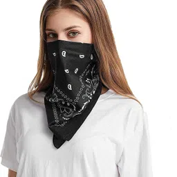 Bismaadh Unisex Paisley Bandana For All Ages ["Black"] Handkerchief-image-61