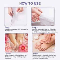 nivkez Foot Peeling Mask for Dead Skin Removal – Natural Exfoliating Mask for Dry Feet image 5