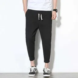 glito Men Solid Black Track Pants-picture-23