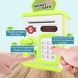 snuggle boxes ATM Money Bank Kids Piggy Bank with Electronic Lock & Password Coin Bank, Gullak Coin Bank image 2