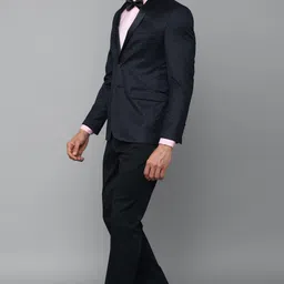 allen solly Men Single Breasted - 2 button Solid Suit image 4