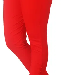 deepa Pack of 2 Women Slim Fit Red, White Cotton Blend Trousers image 3