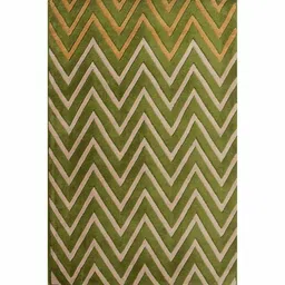 presto Green Wool Abstract 4 X 6 Feet Hand Tufted Carpet image 2