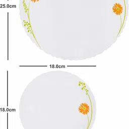 cello Pack of 18 Opalware Glass Dinner Set of 18pcs Dinner Set image 3