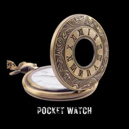 Gtrp New Vintage Roman Numerals Analogue pocket watch Trendy The Key House Antique Metallic Metal Alloy Pocket Watch Chain-picture-25