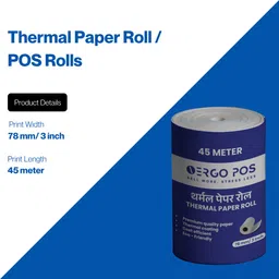 vergo pos POS ROLL 3 inch 45 Meter 70 GSM Thermal Cash Register Paper-picture-12
