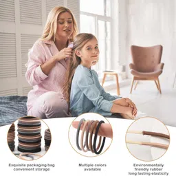 xpandio Cotton Hair Ties, Thick Soft Hair Bands, No Crease Ponytail Holders Hair Rubber Band image 4