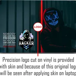 dzazner Fullbody 4-Piece Laptop Skin Wrap Decal Vinyl Sticker Compatible for MacBook Pro 16 inch A2141 2019 Release (hacker anonymous bar) Precision Cut Vinyl Laptop Decal 16 image 2