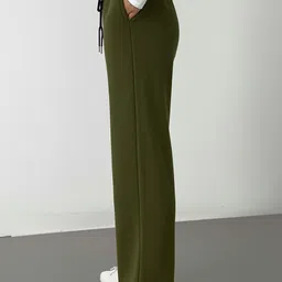 progeny Women Solid Olive Track Pants image 2