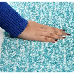 maa home concept Aqua Solid Microfiber 20X32 Inches Anti Skid Door Mats image 5