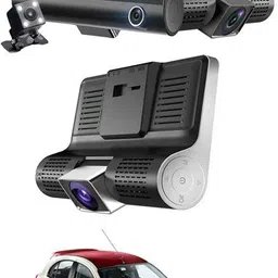 ayw 4inch 3Way Car DVR Camera 1080P Video Recorder Cameras 150 Black LCD image 1