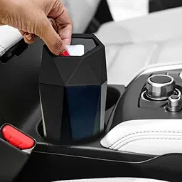 involve Diamond Shape Car Dustbin/Trash Can - Black - pack 4 Car Trash Bin Bag image 4