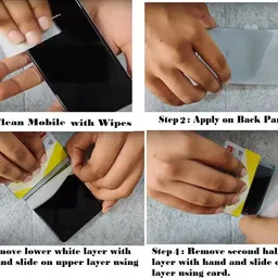 VAYUVAULT Front and Back Screen Guard for realme 15x 5G, Black Glass, Back Screen Guard Glossy finish image 5