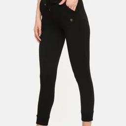 dollar missy Women Solid Black Track Pants image 3